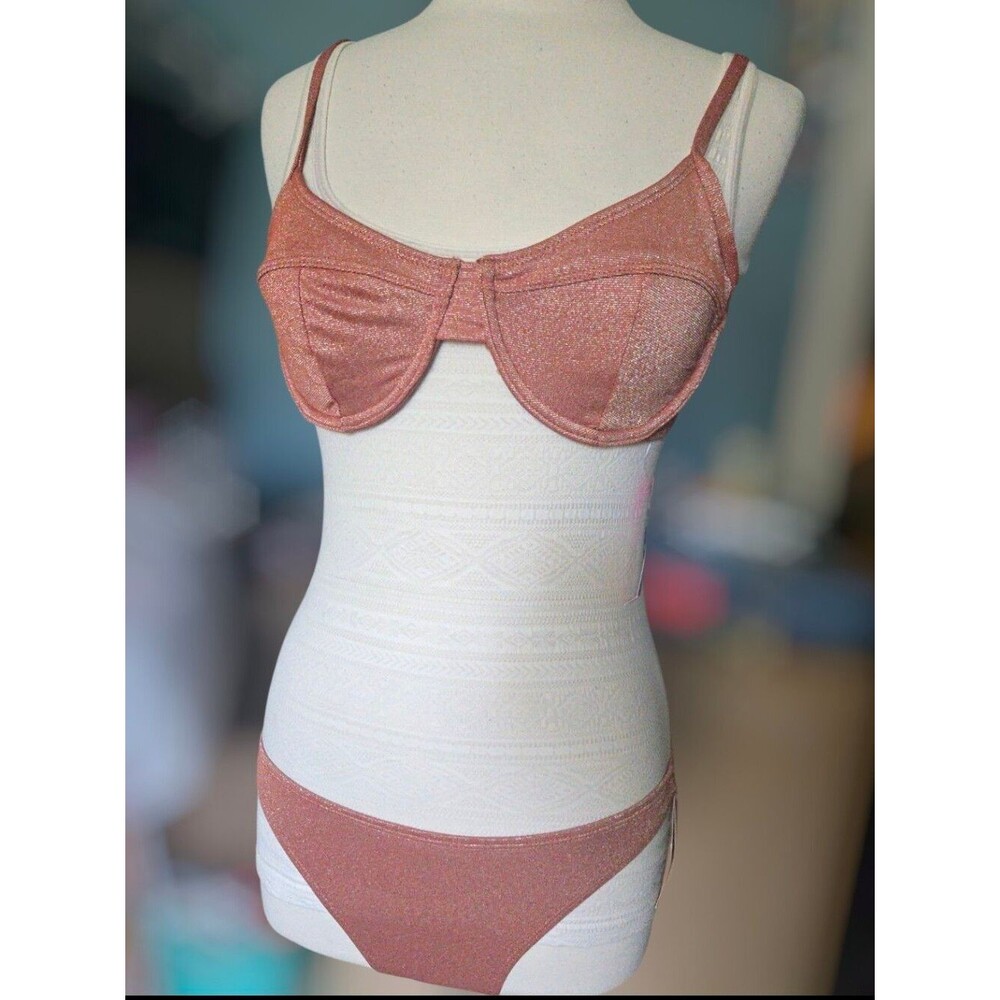 Target Shimmery Orange Underwire Bikini Set